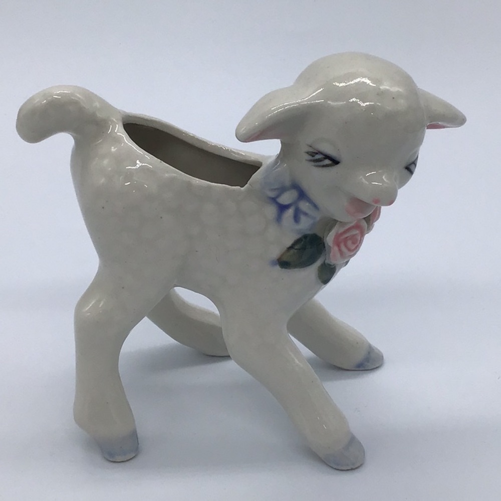 Cute Small Lamb Planter Figurine